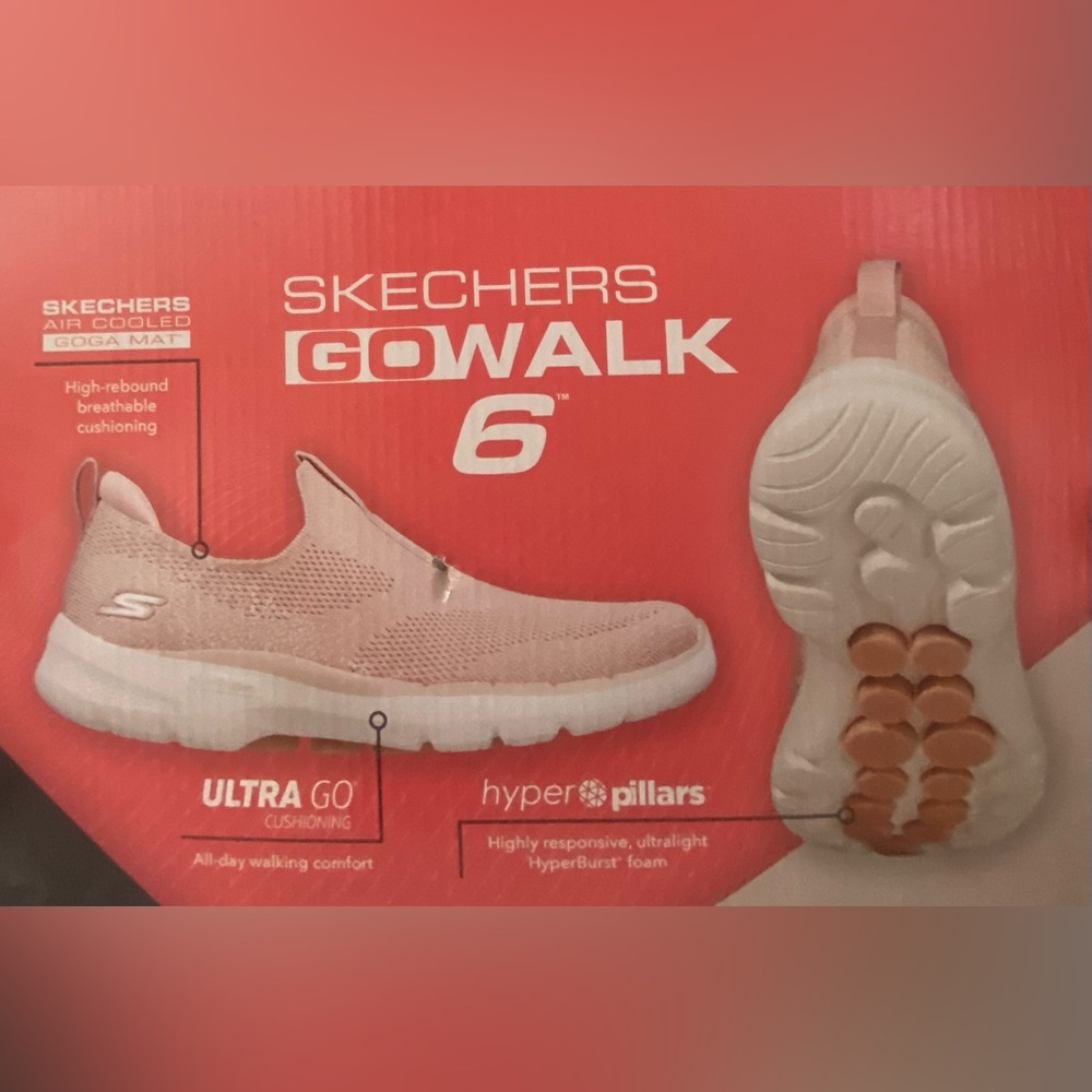 Skechers Women's Gray and Pink Sneakers - Picture 16 of 16